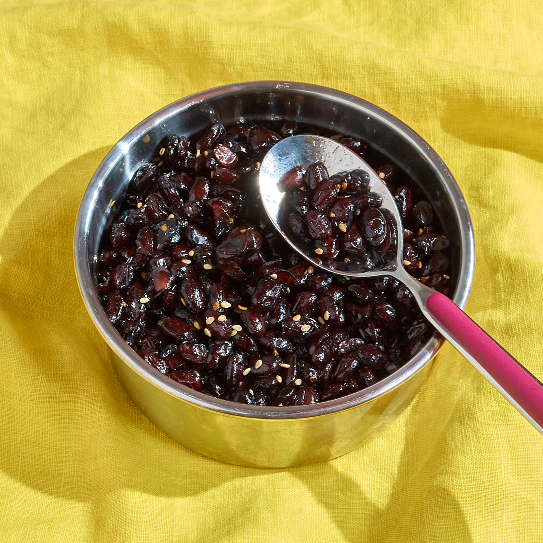 콩자반 Sweet & Savory Braised Black Beans (GF, DF, VG)