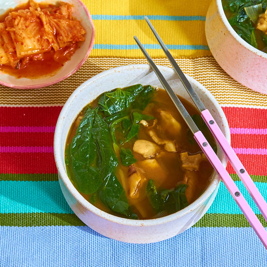 조개 시금치 된장국 Spinach & Clam Soybean Paste Soup (GF, DF)