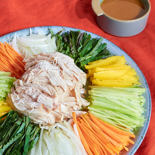 닭냉채 Korean Chicken Salad with Spicy Mustard Dressing (GF, DF)