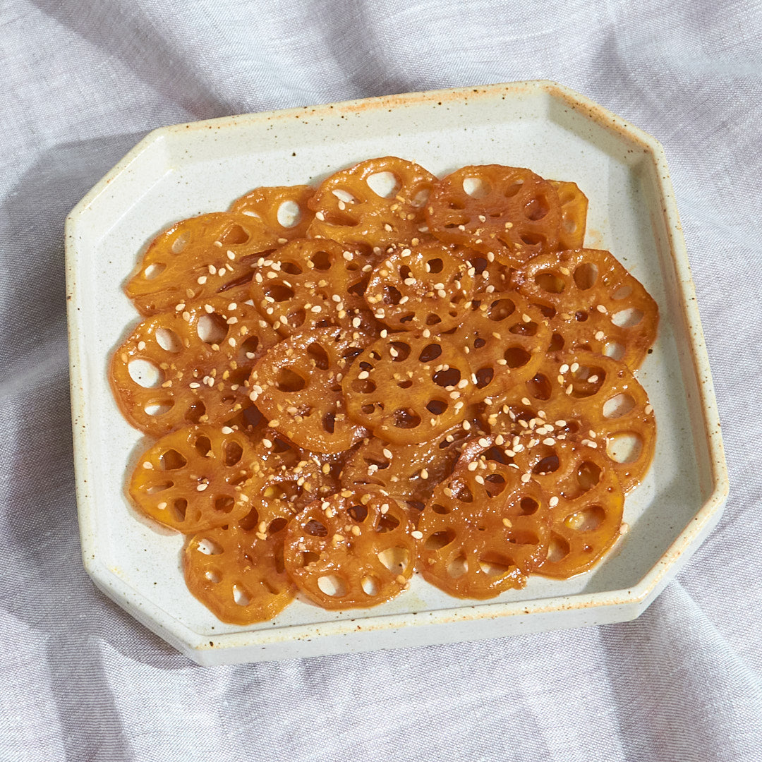 연근조림 Soy Braised Lotus Roots (GF, DF, VG)