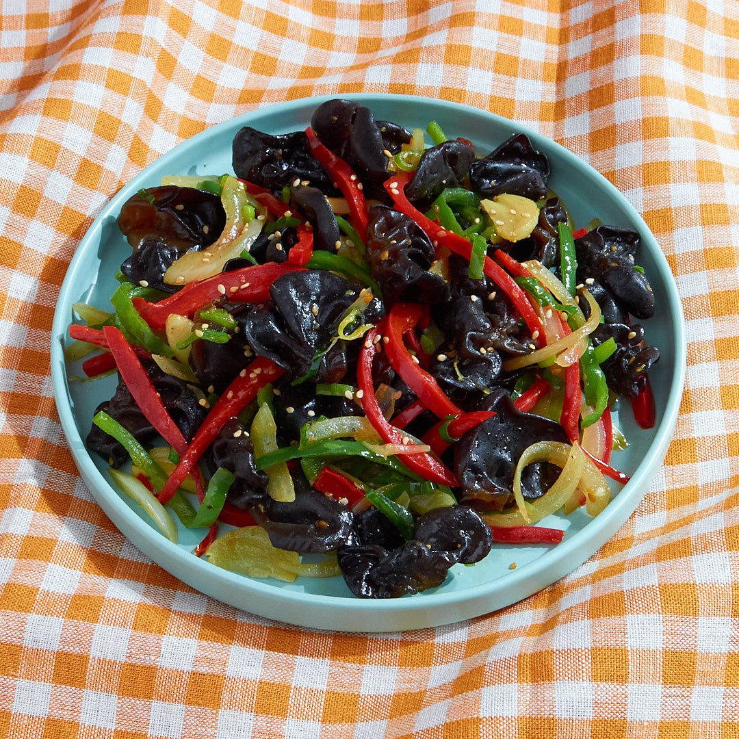 목이버섯 볶음 Wood Ear Mushroom Stir-Fry (GF, DF, VG)