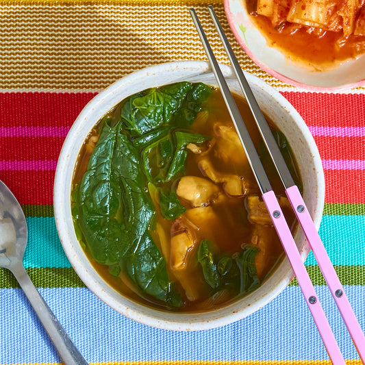 조개 시금치 된장국 Spinach & Clam Soybean Paste Soup (GF, DF)