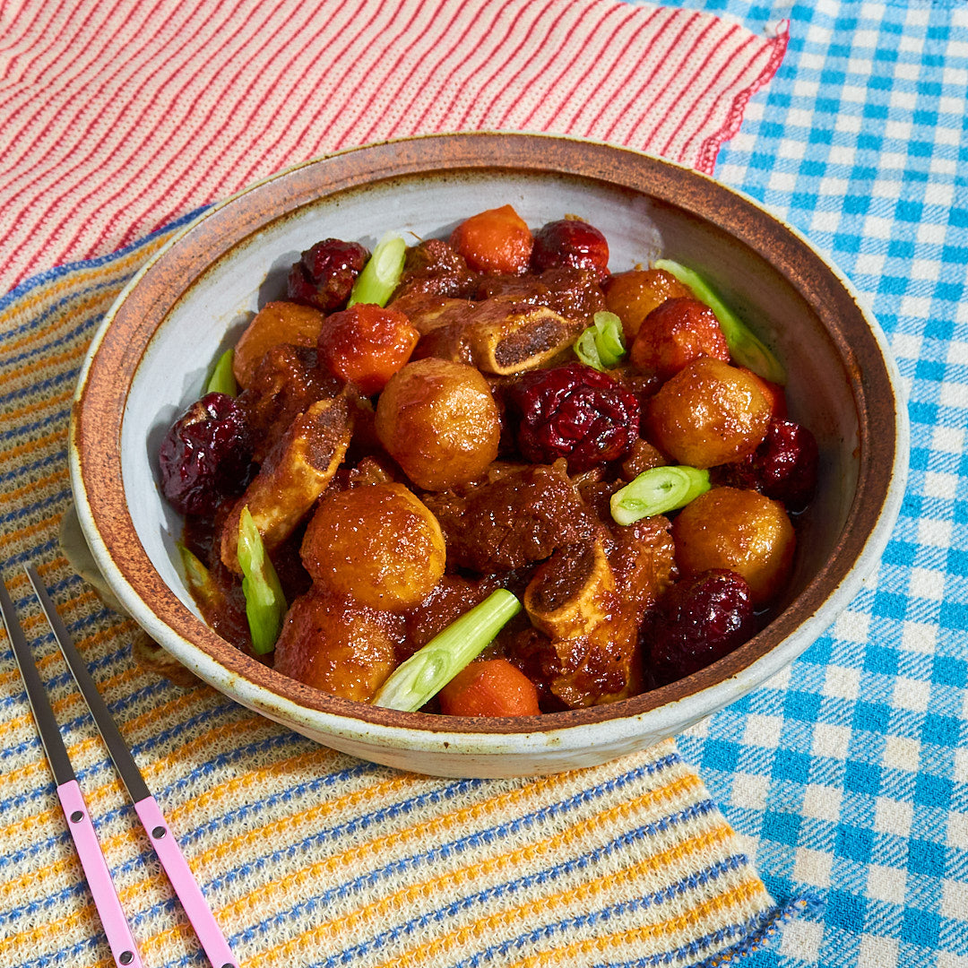 갈비찜 Galbijjim - Braised Beef Short Ribs & Root Veggies (GF, DF)