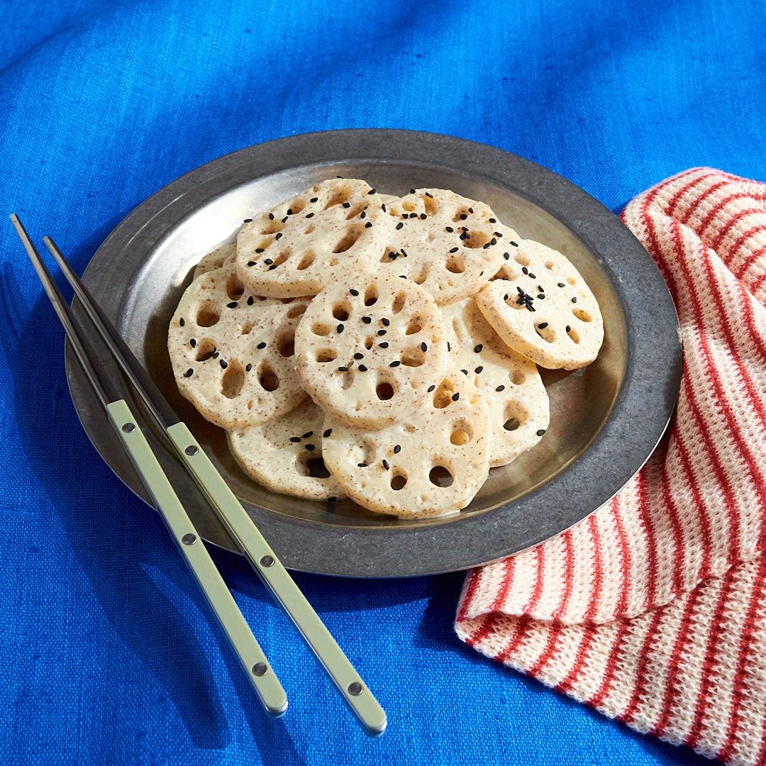 연근들깨무침 Lotus Root Salad with Perilla Seed Dressing (GF, DF)