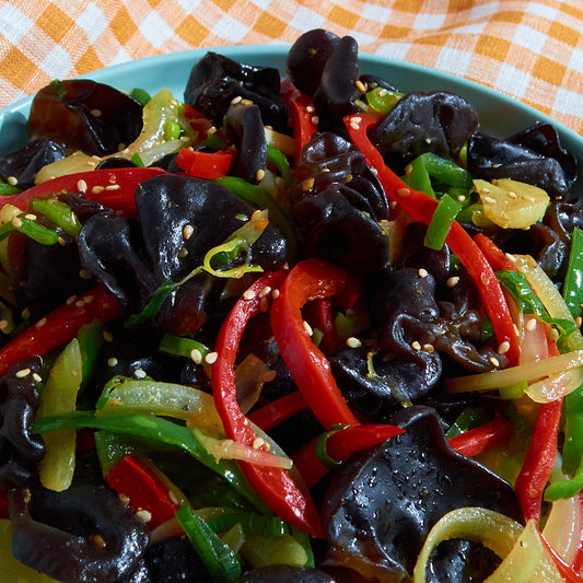 목이버섯 볶음 Wood Ear Mushroom Stir-Fry (GF, DF, VG)